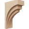 Ekena Millwork 6"W x 12"D x 18"H Classic Rockford Rough Cedar Woodgrain TimberThane Corbel, Primed Tan CORUR06X12X18ROCRCPR - alternate 1